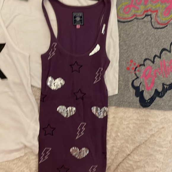 Lot of 5 Victoria Secret Pink RIOT tank tops size small one is xs super cute - Picture 3 of 5